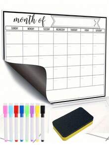 Lịch từ tính có thể xóa được gắn tủ lạnh, Lịch bảng trắng từ tính, Lịch ghi nhớ thực đơn gia đình hàng tháng, Lịch gắn tủ lạnh, Lịch từ tính có thể xóa, Trang trí nhà bếp, Lịch kế hoạch hàng tháng gắn tủ lạnh, Phụ kiện tủ lạnh, Dùng để lập danh sách việc nhà và lên thực đơn (Nhiều kích cỡ) - Nhiều màu - Xem 5