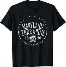 Maryland Terrapins Shell Officially Licensed T-Shirt - Black - View 1