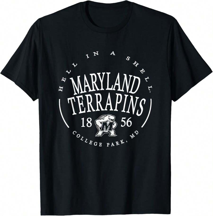 Maryland Terrapins Shell Officially Licensed T-Shirt - Black - View 1