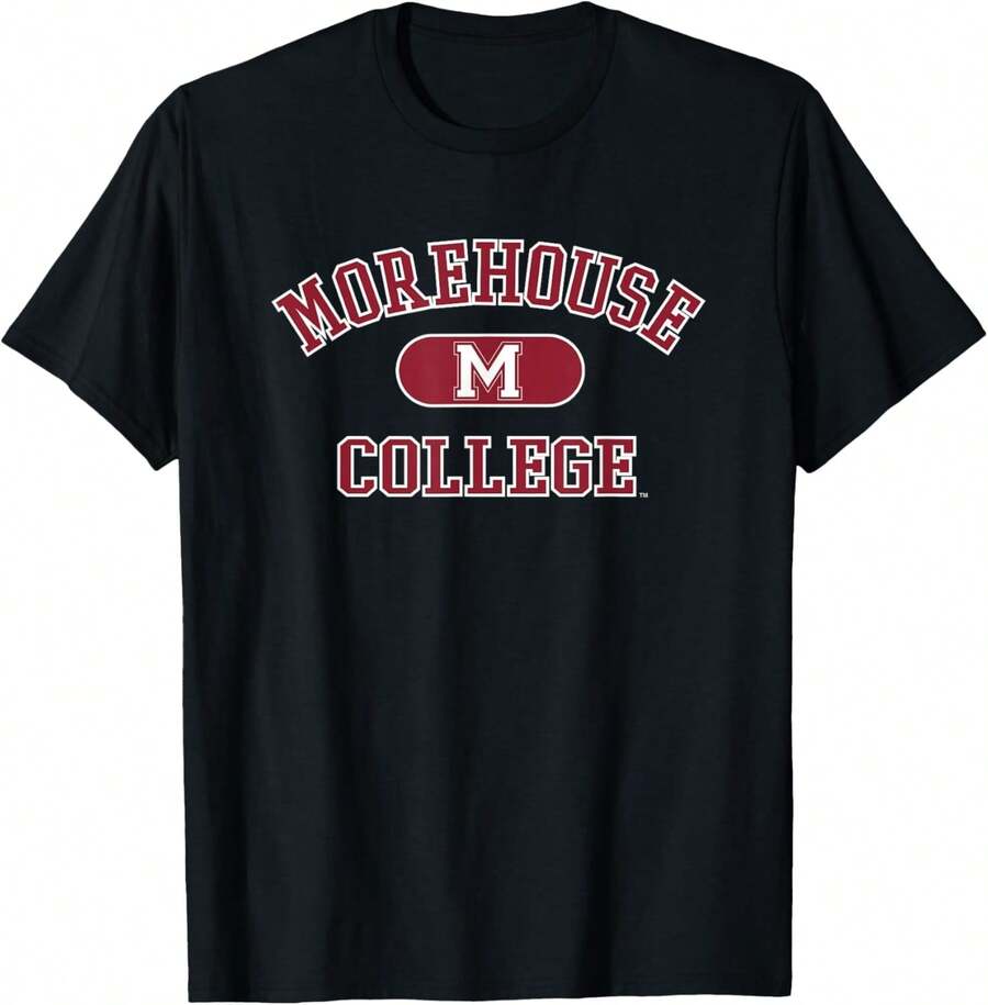 Morehouse Maroon Tigers Varsity Logo Officially Licensed T-Shirt - Black - View 1