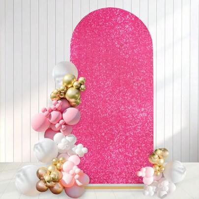 Cubierta de Arco de Boda de 5 pies con Lentejuelas Fucsia para dración de Fiesta de cumpleaños, Despedida de Soltera, dración de Fiesta,27677611