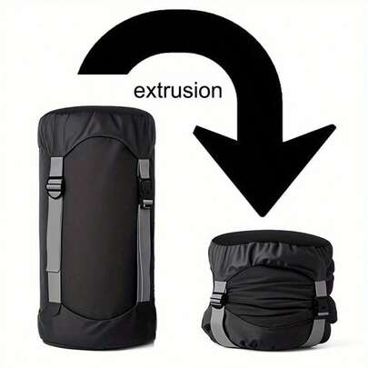 Large Capacity Thickened Sleeping Bag And Gear Organizer Bag (1-Pack) - Thickened Compression Bag With Zippered Compartments And Side Pockets, Made Of Durable Polyester, Suitable For Camping, Travel, And Hiking - Compatible With Sleeping Bags, Backpacks, And Mattresses