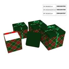 Set di decorazioni natalizie in tre pezzi, confezione regalo di Natale, ornamenti/accessori, centrotavola festivo e accenti per il caminetto per l'ingresso di casa, trio di ornamenti rustici ed eleganti per albero, corona, ghirlanda e calza, confezione regalo pronta per ospiti, famiglia e amici, elementi d'arredo per celebrazioni invernali accoglienti, pezzi di accento pronti per LED, tonalità classiche di rosso, verde e oro, elementi versatili per ambientazioni festive, regali stagionali e ispirazione per la decorazione della casa