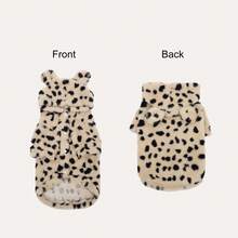 1pc Pet Dog Hoodie, Leopard Plush Sweatshirt, Suitable For Small/Medium Dogs & Cats In Cold Weather, Christmas Gift - Multicolor - View 6