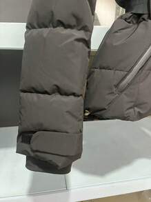 Women's Ski Series Stand Neck Hooded With Belt Warm Down Cotton Jacket - 黑色 - 查看 5