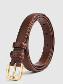 Fashionable Genuine Leather Skinny Belt, Decorative Belt For Photo Shoot, High-Quality Waist Belt Suitable For Jeans - Multicolor - View 13