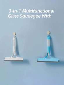 1pc 3-In-1 Glass Squeegee With Scraper And Spray Bottle, Multifunctional Handheld Shower Window Squeegee For Spraying, Cleaning And Scraping, Suitable For Windows, Car Windshields, Mirrors, Bathrooms, Cleaning Supplies And Equipment Accessories - Multicolor - View 5