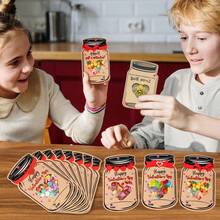 Candy Jar, Exchange Gift Party Gift, 20PCS/SET Valentine's Day Exchange Cards Set, Funny Mason Jar, Happy Valentine's Day Cards, - Multicolor - View 5