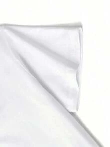 1 Pcs Minimalist Round Neck Short Sleeve T-Shirt With Outer Bank Graphic Print For Daily Casual Wear 180g 100% Cotton,The Patterns Are All Printed. Unisex. - Trắng - Xem 4