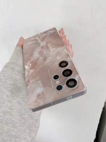 1pc Minimalist Marble Pattern Transparent Soft TPU Phone Case, Anti-Scratch Anti-Fingerprint Protective Cover With Camera Lens Protection, Compatible With Apple, Nothing, Pixel, INFINIX, Redmi - Multicolor - View 7