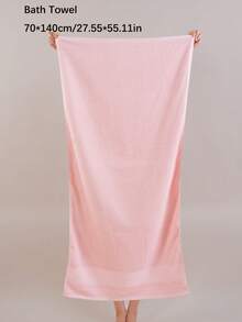 QIBHI 3/1pc Solid Color Satin Towel/Bath Towel/Large Bath Towel, 100% Cotton Absorbent Soft Face Towel/Shower Bath Towel, Suitable For Bathroom, Hotel, Gym, Travel, Gifts, Salon, Sports, Outdoor, Beach, School, Back To School, Travel Accessories, Home Essentials, Towels, Skin Care