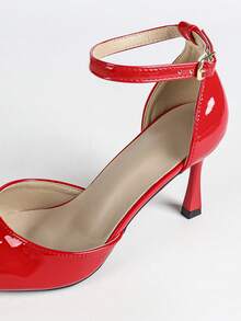 2025 Women's Pointed Toe High Heel Fashion Pumps,Kitten Heels - Red - View 9