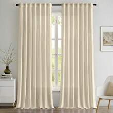 White Privacy Sheer Curtains 84 Inch, Light Filtering 2 Panels Set - Cream - View 5