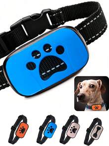 1pc Rechargeable Anti-Bark Dog Collar With Vibration + Beep Warning, 7 Sensitivity Levels, Waterproof, Suitable For Small/Medium/Large Dogs Training