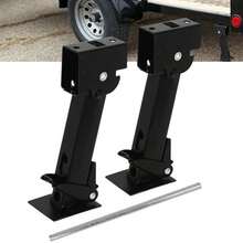 2pcs Telescoping Trailer Stabilizer Jacks RV Stabilizer Jacks Parking Lifting - Black - View 1