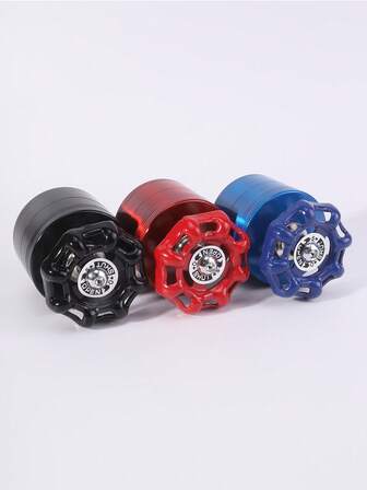 1 Molinillo plano industrial clásico, Tapa superior magnética de cuatro capas, Molinillo manual, Herramienta de molienda, Manija de válvula, Diseño divertido