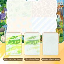 神奇水彩画垫，超大水彩画布涂鸦玩具套装，画板，儿童益智玩具，儿童礼物，多种尺寸（包含画布、画笔、描图纸）（随机颜色：黄色、绿色、粉色水彩笔） - 彩色 - 查看 9