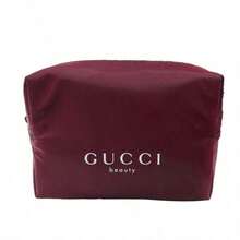 Gucci Women's Makeup Bag Organizer, Red Canvas Material, Large Capacity, Convenient To Carry, Minimalist & Elegant, Suitable For Daily Use, Travel, School, Shopping, Work And Other Occasions, Versatile Style, Can Be Given As A Gift To Friends Or Family, Also Suitable As A Holiday Or Anniversary Gift - Burgundy - View 2