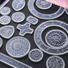 22-Piece Set, Multi-Function Ruler, Transparent Magic Template, Create Stunning Spiral Patterns, Draw Any Design You Desire, Multi-Function Geometric Drawing Ruler, Magical Drawing Kit, Ideal For Painting And Art Projects - Transparent - View 12