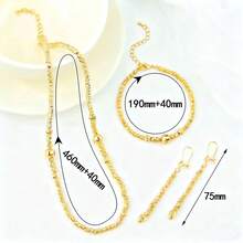 Dubai Fashion Jewelry Set 24k Gold Plated Middle East Muslim Islamic Lucky Necklace Bracelet Earrings Nigeria Bridal Wedding Jewelrys - Beads Jewelry - View 12