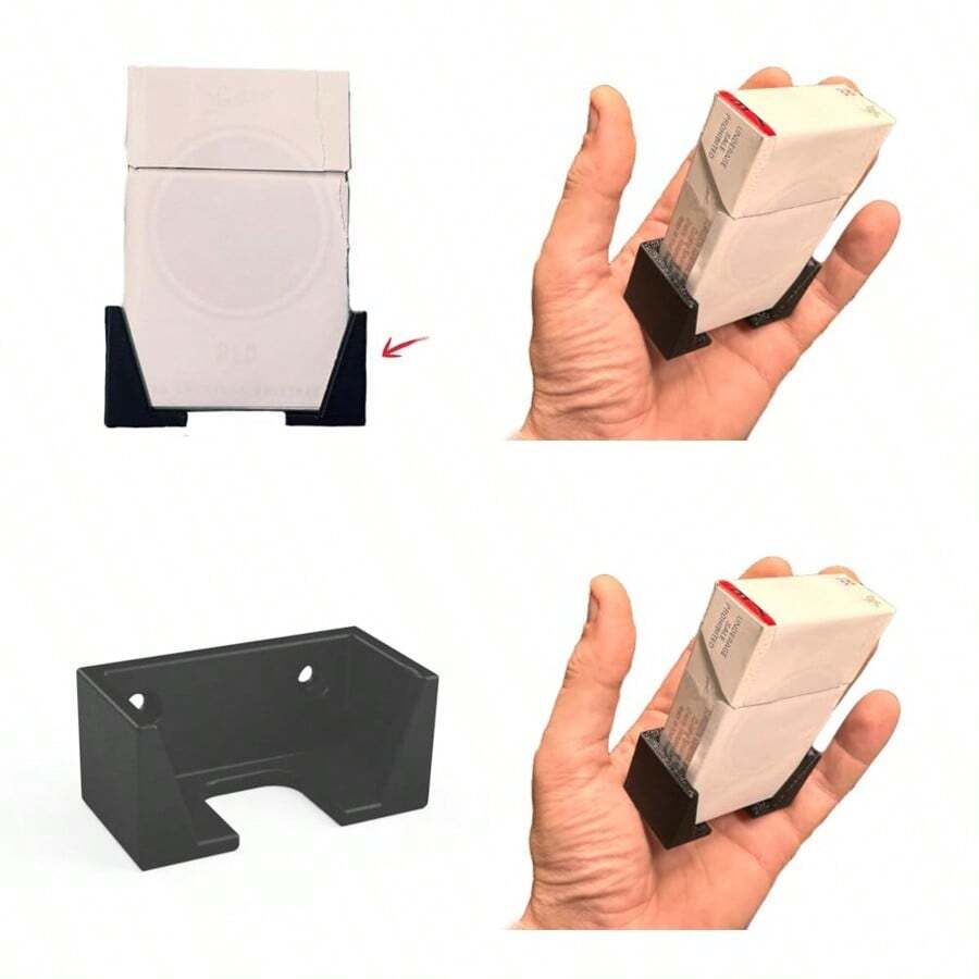 Wall Mount Cigarette Pack Holder Standard 20-Pack Size Smoker Gift Smoke Shop Must Have Matte Black Made In Texas 1ct.-Liuruisongdediana