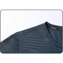 Áo thun ngắn tay nam cỡ lớn, dáng rộng, thoáng khí, nhanh khô, thích hợp cho mùa hè, trang phục thể thao thường ngày. - cái hồ màu xanh - Xem 4