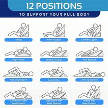 3PCS Wedge Pillow Set Memory Foam Adjustable Bed Acid Reflux Pillow For Orthopedic Post Surgery Leg Head And Back... - Gray-3PCS - View 10
