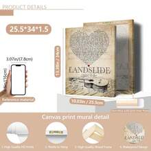 1 件 Fleetwood 乐队 Landslide 歌词歌曲墙饰礼物，适合音乐爱好者，吉他手海报帆布装饰墙饰，适合卧室客厅家居墙壁装饰 - 彩色 - 查看 21