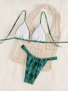 Conjunto de bikini floral y sexy para vacaciones de verano - Multicolor - Ver 7