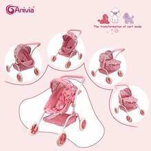 Anivia Brand Doll Stroller, At Least 7 Variants Of Doll Strollers Including Doll Carrier, Doll Pram, Doll Seat, Doll Bed, Doll High Chair, Suitable For 11-18 Inch Dolls, Toys For Children 3+ Years Old, Equipped With Quiet Wheels And Comfortable Handle, Ideal Children's Holiday Gift, Birthday Gift And Christmas Gift - Pink - View 6