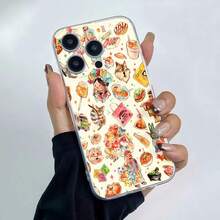 Funda para teléfono con un diseño festivo y original: adorables animales, globos y dulces deliciosos. Compatible con  17,  16,  16 Pro Max,  15,  15 Pro Max,  14,  13,  12 y  11 Pro. Fabricada en TPU para una protección resistente a los golpes. ¡El regalo perfecto para cualquier celebración! - transparente - Ver 5