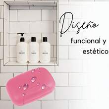 VIBES 2 Jaboneras de Viaje - Set de Caja Jabonera Sellada a Prueba de Fugas, Portaón Portátil y Duradero, Soap Cover para Baño, Ducha, Maleta de Gym o Equipaje, Oficina (Rosa) - Rosa - Ver 3