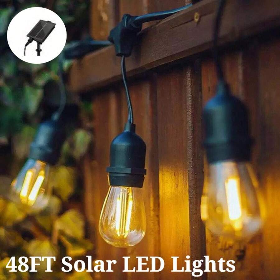 15M E27 LED Festoon String Lights Outdoor Dimmable Xmas Wedding Party Patio Lamp - trắng - Xem 1