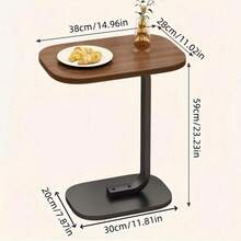 Multi-Functional C-Shaped Side Table, With A Sturdy Metal Frame, It Saves Space And Is Easy To Move. It Is A Compact Coffee Table Suitable For Decoration In Living Rooms And Bedrooms, And Also Suitable For Outdoor Use. It Is The Top Choice For Gifts Or Personal Use. - trắng - Xem 7