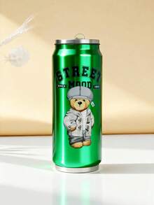 Cốc đựng nước bằng thép không gỉ hình gấu bông sáng tạo có ống hút dung tích lớn - Nhiều màu - Xem 6