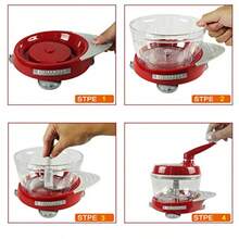 Multi-Function Manual Food Processor For Home Kitchen Use: Efficient Meat Grinder Vegetable Chopper Slicer Spinner And Dicer Ideal For Fruits Herbs Lettuce And Fresh Salad Ingredients - Đa - Xem 3