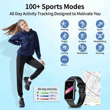 LIGE New Smart Watch With Over 100 Sports Modes, Smart Voice Calling, Calorie Tracking, Period Reminder, Camera Control, Weather Forecast And More, Fashionable For Men And Women - 1 Set - View 3