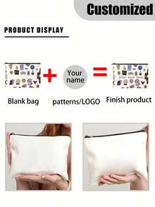 Customizable Name Makeup Bag, Personalized Tarot Card Storage Pouch, Suitable For Magical Girl Theme Party Gifts, With Zipper Storage Pocket, Applicable For Cosmetics And Toiletries - Multicolor - View 8