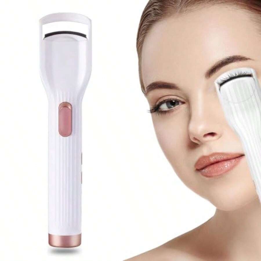 GSYY Essional Rechargeable Electric Heated Eyelash Curler With 2 Heat Modes For Wen Girls Fast Heating In 8 Seconds USB Type-C Charging Wh Design Ideal For Daily Makeup Routine And Travel Use - 白色 - 查看 1