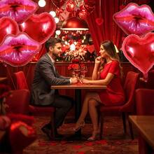 TFKI 10 Packs Of Large Pink Huge Red Lips Balloons Heart Ballons For Makeup Themed Party Anniversary Decor Kiss The Miss Goodbye 30 Inch - Lipsheart10 - View 5
