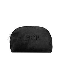 Dior 材质：黑色天鹅绒化妆包，带刺绣logo，轻便便携化妆袋 - 黑色 - 查看 3