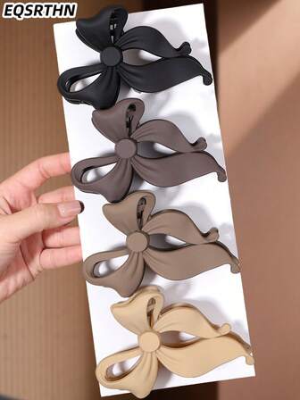 4 st stora rosetthårspännen, eleganta låga hästsvanshårspännen, minimalistiska modehåraccessoarer, mångsidiga för pendling, 4 färger tillgängliga, lämpliga för dagliga frisyrer och outfits eleganta klospännen mode hårklor kausal hårclutch