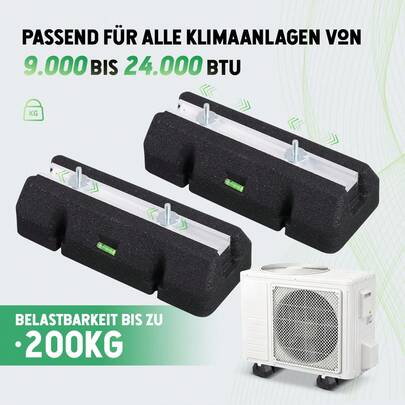 Grands coussinets amortisseurs, coussinets amortisseurs pour climatiseurs, coussinets anti-vibrations pour le montage d'unités extérieures de climatiseurs, coussinets amortisseurs pour pompes à chaleur air-eau