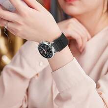 2 Pack Elastic Watch Band Compatible With Redmi Watch 5 Active/Redmi Watch 5 Lite/Garmin Vivoactive 4/Venu 3/Venu 2, 22mm Quick Release Nylon Adjustable WristBands For Women Men{Inchcolor_nameinch:InchBlack+PinkFSandssinch} - Black+PinkFSandss - 查看 6