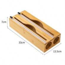 Plastic Wrap Dispenser With Cutter, Wooden Food Wrap Storage Box, Bamboo Food Container, Kitchen Drawer Organizer, Plastic Wrap Cutter, Parchment Paper, Baking Paper