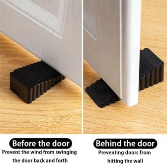 Dekorativer Türstopper Sicherheitstürkeile Türbodenhalter Türstopper Dekorativer Türzugluftblocker Bodensicherheitstürstopp rutschfest Schiebetüren, Silikontürstopper - stoßfest und rutschfest, geeignet für Zuhause und Büro