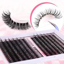 GSYY Cluster Lashes 280 Pcs Lash Clusters D Volume Eyelashes Extensions 9-16 Mm Mix 40D+50D Indidual Lashes Thin Band Eyelashes Cluster For DIY Lash Extension Beginners Applican In Beauty Salon And He Use With High  Look And Ea Applican - L - View 4