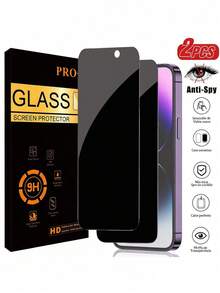 2片装隐私屏幕保护膜，兼容 14 Pro Max，也兼容 17、16 Pro Max、16、16 Pro、16 Plus、15 Pro Max、15、15 Pro、15 Plus、13 Pro Max、13、12、11。隐私保护，防窥视，无气泡，兼容手机壳。 - 黑色 - 查看 22