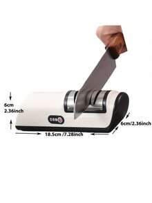 Professional USB Rechargeable Electric Knife Sharpener - 20° Straight Edge Dual-Stage Sharpening | 1200mAh Large Capacity Battery, Suitable For Kitchen Knife Grinding And Polishing - Applicable To Chef's Knife, Slicing Knife, Santoku Knife, Peeling Knife And Ceramic Knife - Ideal Choice For Home Kitchen, Professional Restaurant And Cooking Enthusiasts - Multicolor - View 6