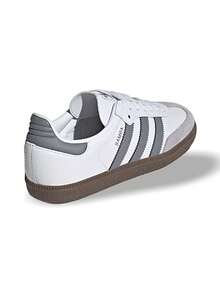 Adidas Giày Samba nữ casual, nhẹ, đệm êm, thoáng khí, thoải mái, đế dày, có logo, thân thiện với da, đa năng, dùng hàng ngày, tập gym, đi làm, sau giờ làm, giải trí, du lịch, hẹn hò, màu trắng JQ2844 - trắng - Xem 5